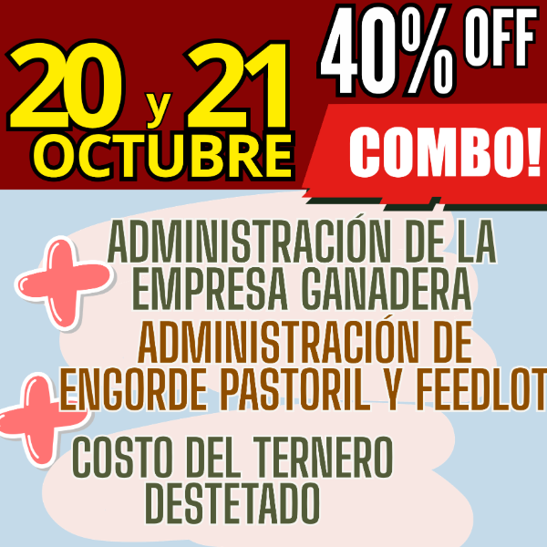 Producto - COMBO 3 CURSOS:Gestión Ganadera + Costo del Ternero + Engorde Pastoril y Feedlot - 0