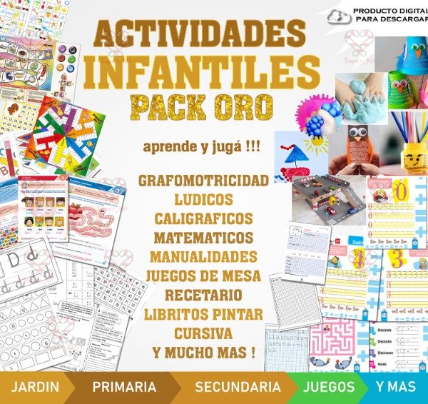 Producto - Kit Imprimible Actividades Infantiles Aprende en Casa y Divertite