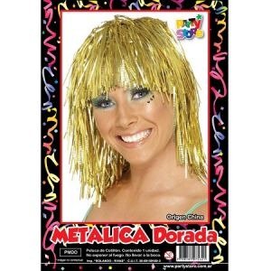 Producto - Peluca Metalizada Dorada