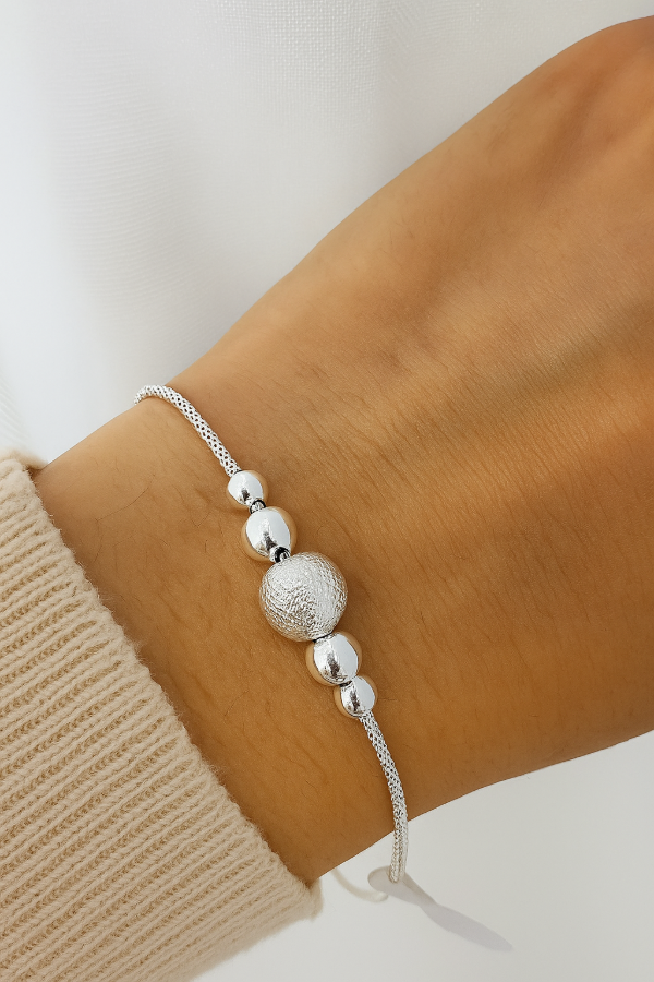 Producto - Pulsera encanto bolita ( plata Italiana)