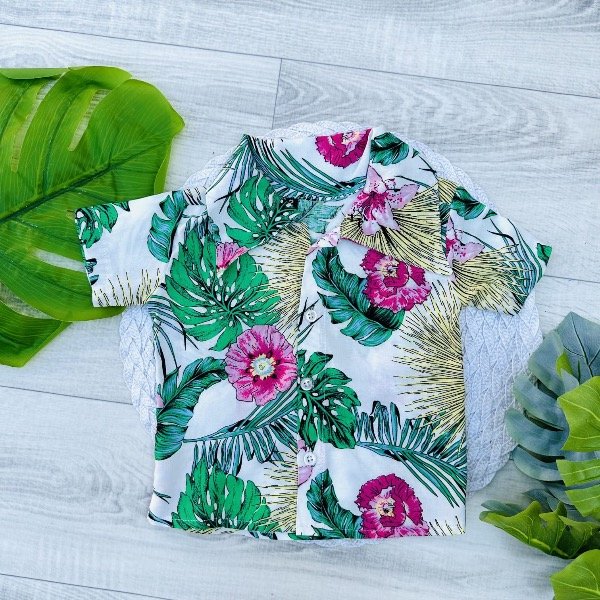 Producto - CAMISA HAWAIANA BLANCA COLORIDA