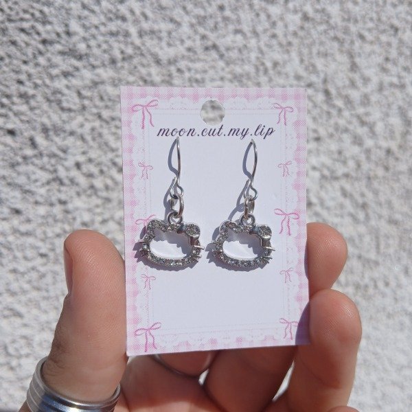 Producto - Aros kitty con brillos