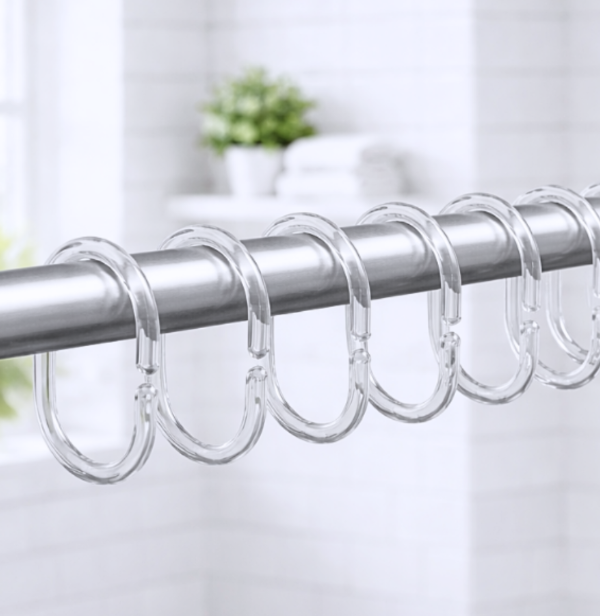 Producto - Ganchos de Acrilico Transparentes para Cortina x 12 Un