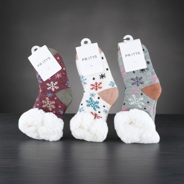 Producto - PANTUMEDIAS INFANTILES COPOS DE NIEVE CON CORDERITO HASTA 14 CM APROX