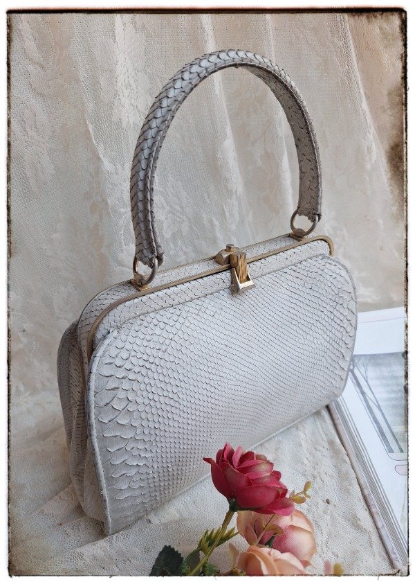 Producto - Cartera de Mano de Cuero Color tiza