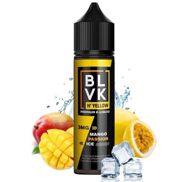 Producto - (FREEBASE) BLVK N' YELLOW 3MG - MANGO PASSION ICE