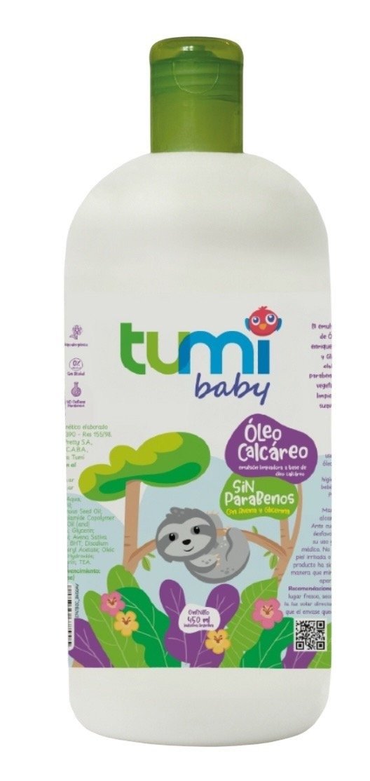 Producto - Óleo tumi baby sin Parabenos con avena y glicerina 450ml (Caja x12)