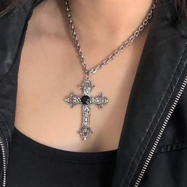 Producto - Collar Cruz Bloody Negro - 0