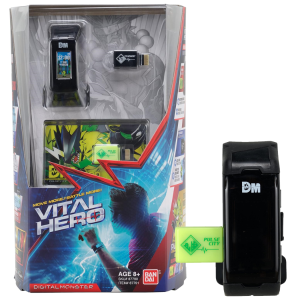 Producto - Digimon Vital Hero Interactive Reloj Dig Mascota Virtual Pulsemon + 2 Dim Card