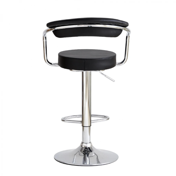 Producto - Butaca de barra con respaldo acolchado y reposapiés -altura regulable - 2