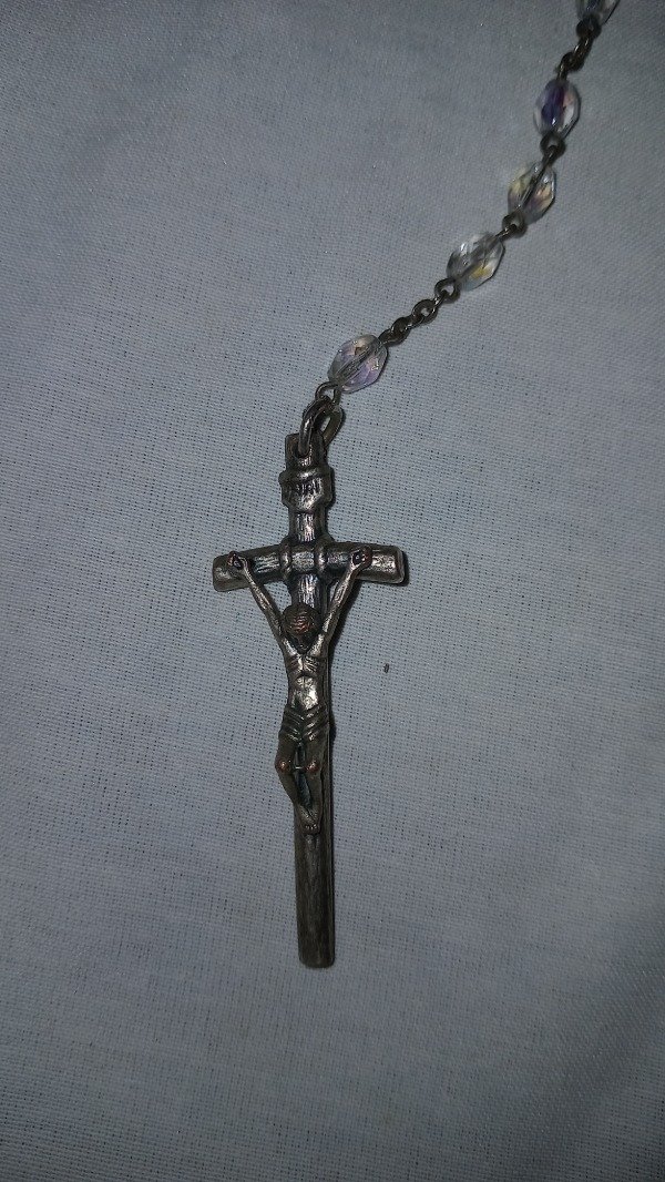 Producto - Vintage cristals and silver bronz Rosary. - 2