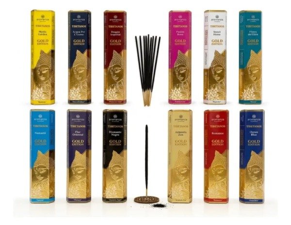 Producto - SAHUMERIO TIBETANOS GOLD 5 Varillas 60 Minutos AROMANZA - 2