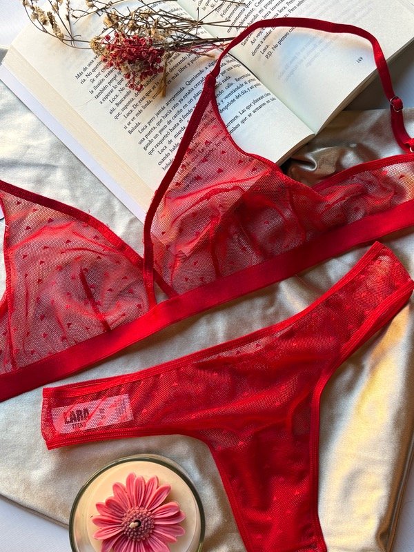 Producto - Conjunto corazones rojo - 0
