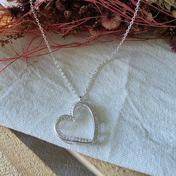 Producto - Conjunto Plata925 con dije corazón calado CLAU