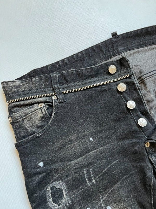 Producto - Dsquared2 Distressed Paint Splatter Biker Denim Jeans - 7