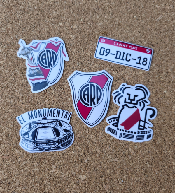 Producto - Pack de 5 stickers river plate