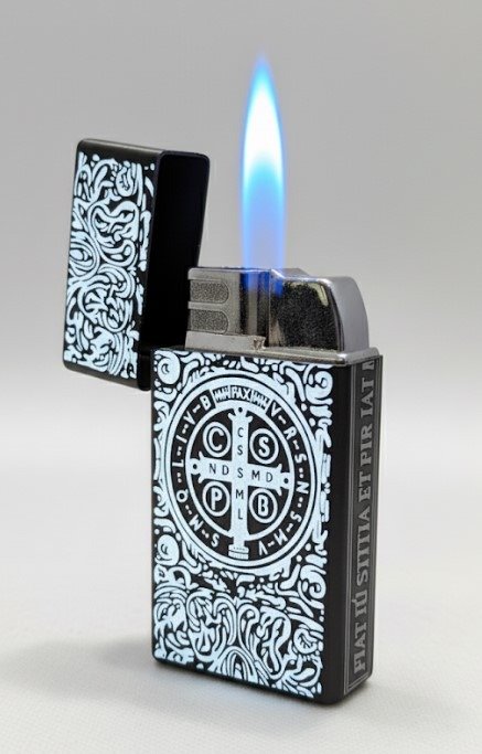 Producto - ENCENDEDOR CATALITICO CONSTANTINE SAN BENITO NEGRO MATE RECARGABLE A GAS - 1