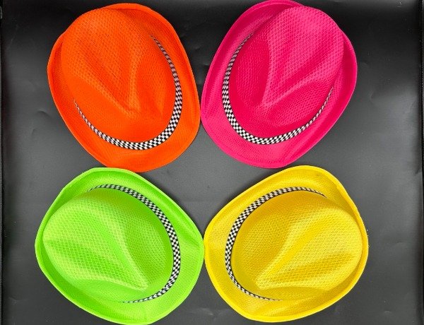 Producto - Sombrero Galera Tanguero Fluor Tela Cotillón