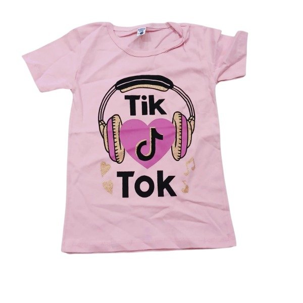 Producto - Remera nena "Tiktok" T6 rosa