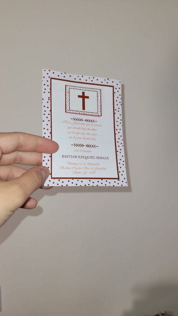 Producto - Estampitas de Comunión Premium con Mini Libro de Oraciones - 8
