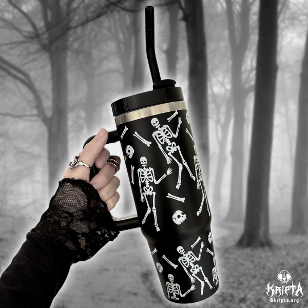 Producto - Vaso Stanley negro - Esqueletos