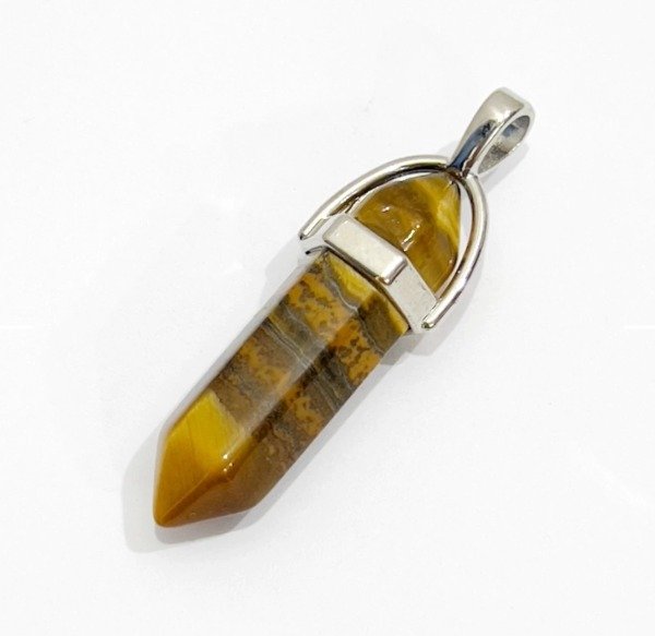 Producto - Dije biterminado de ojo de tigre