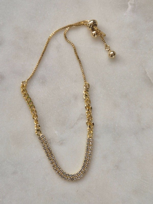 Producto - Pulsera ajustable doble strases