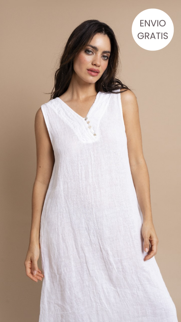 Producto - Vestido de Lino 100 Isquia