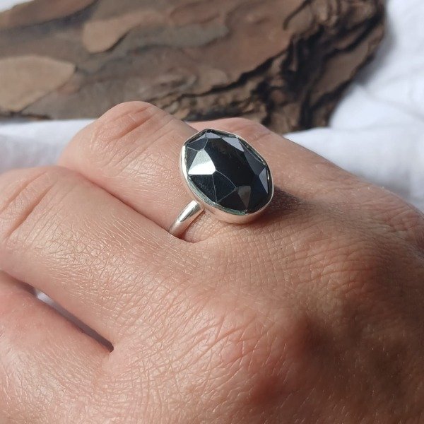 Producto - Anillo Plata 925 hematite - Talle 23
