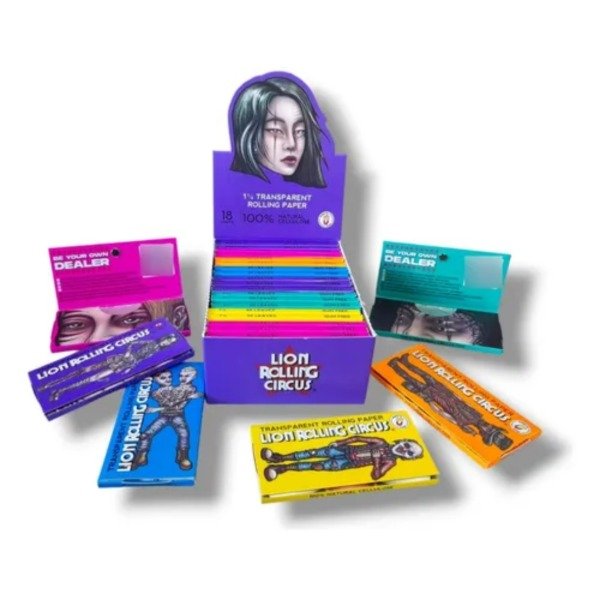 Producto - CELULOSA LION ROLLING CIRCUS 1 1/4 CAJA X 18 UNIDADES
