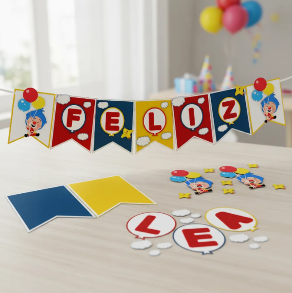 Producto - Kit Imprimible Banderín Plim Plim 3d Editable - 4