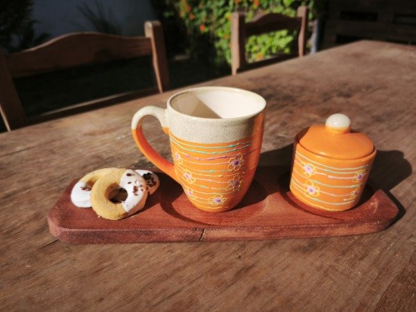 Producto - Set Tabla y Azucarera "Florcitas"