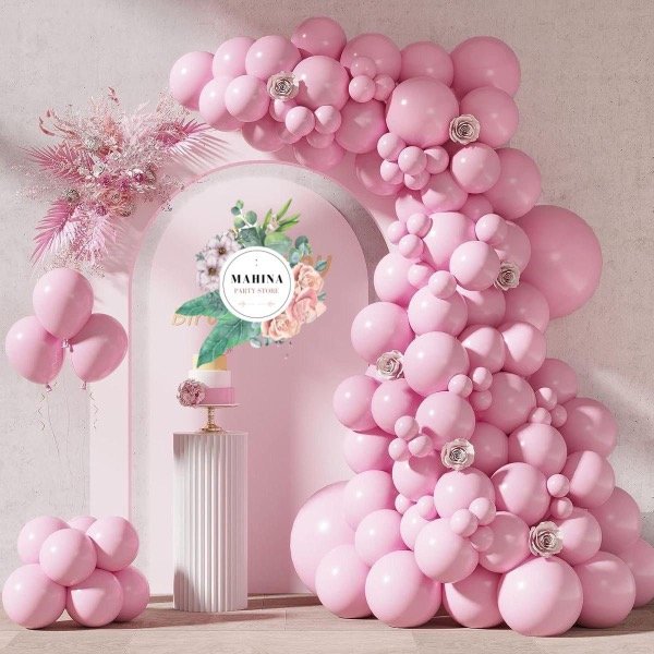 Producto - Globos de látex rosa bebe standard 12" x 25