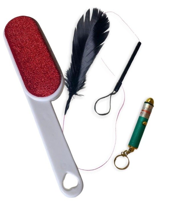 Producto - Juguetes Para Gatos Pluma Laser Y Quita Pelo De Mascota