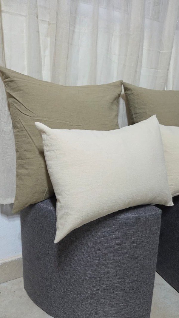 Producto - Set de 4 almohadones musgo-arena