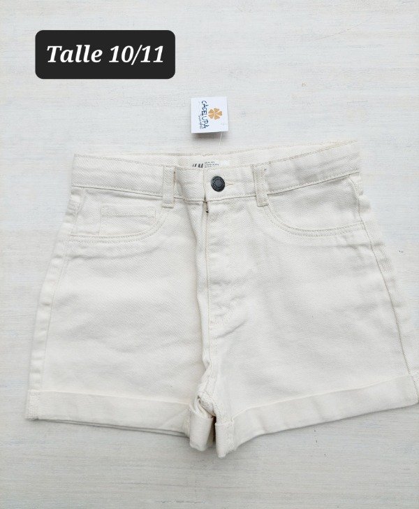 Short  jean HyM talle 10/11 blanco