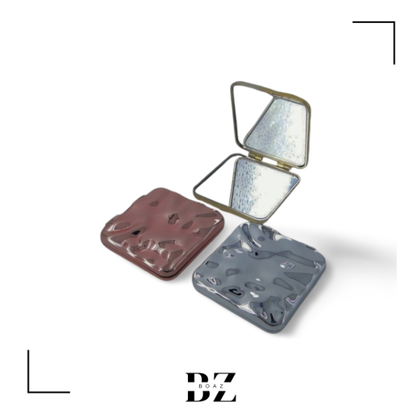 Producto - ESPEJO DE CARTERA CUADRADO BRILLOSO C/RELIEVE X PCS - 1910-3