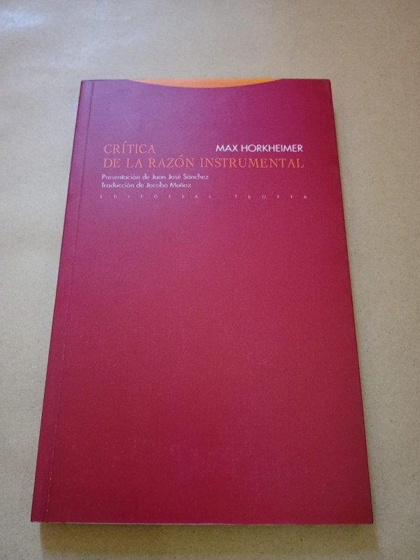 Producto - Crítica de la razón instrumental - Max Horkheimer - Trotta 2002