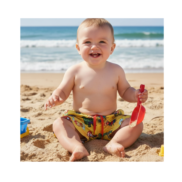 Producto - Short malla SUPERHÉROES amarilla