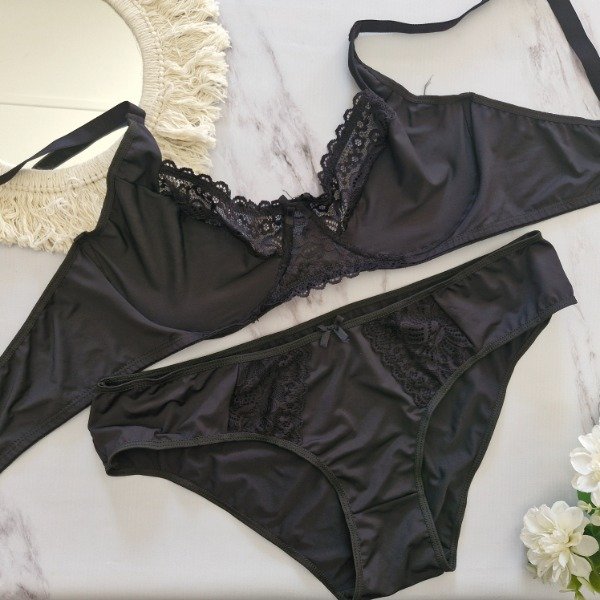 Producto - Conjunto microfivra y puntilla Natubel - talle 125