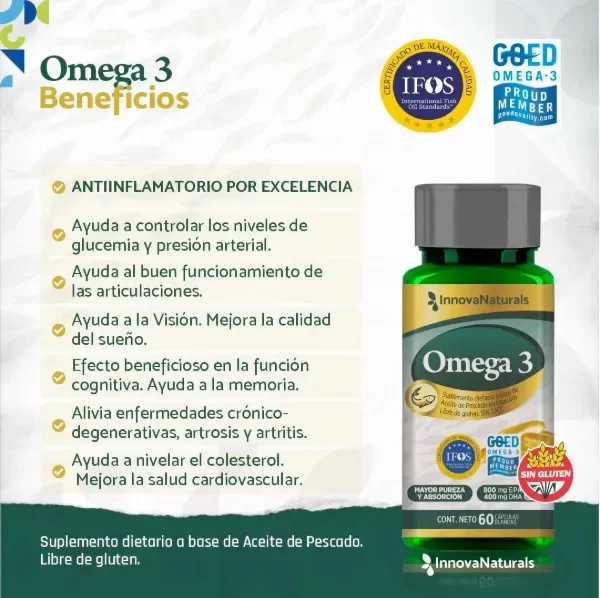 Producto - OMEGA 3 INNOVA NATURALS - 60 caps certificado IFOS - 2