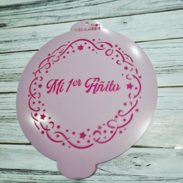 Producto - St 5501 Stencil Mio 1er Añito  de 20 cm