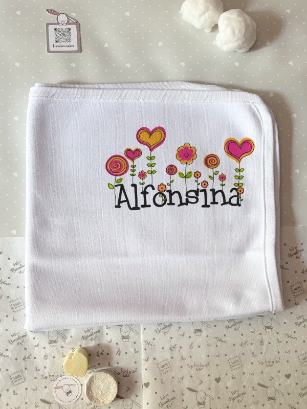 Producto - Mantita - Flores malpintadas
