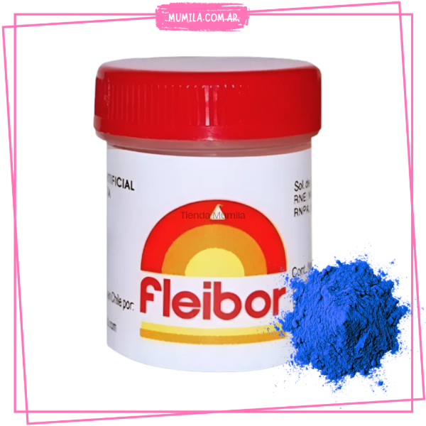 Producto - Colorante azul en polvo para chocolate Fleibor 5gr