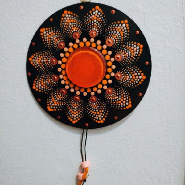 Producto - Mandala "Orange" en puntillismo