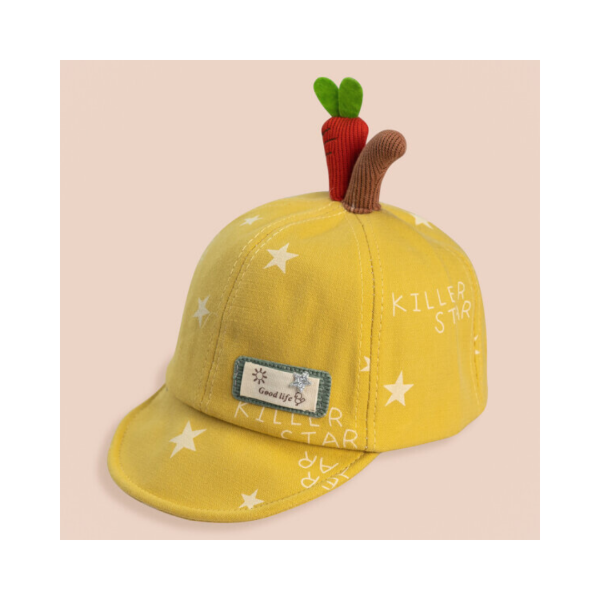 Producto - Gorra con visera estrellas AMARILLO