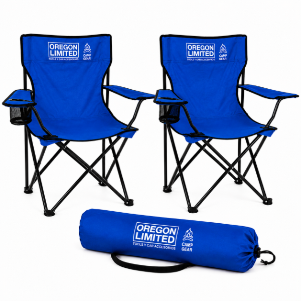 Producto - Pack 2 Sillas Plegables Oregon Camping Playa Con Portavasos - 3