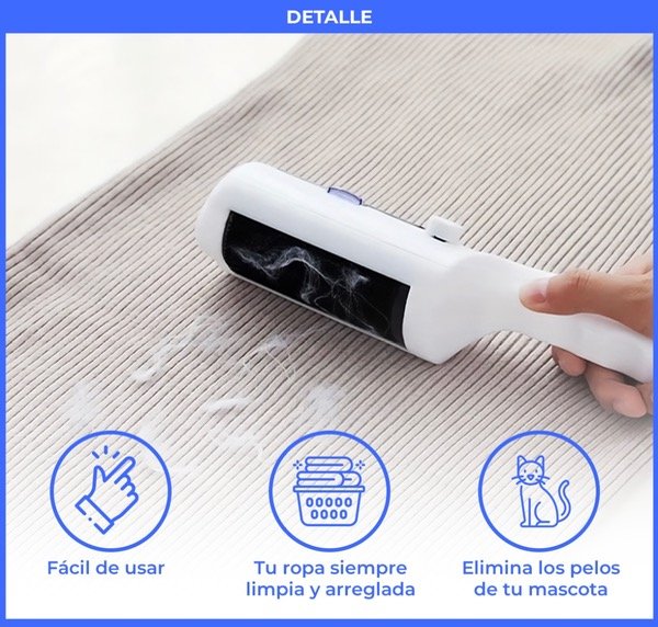 Producto - Rodillo quita pelos y pelusas portátil
