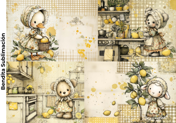 Producto - Bendita Seda 023 Animalitos y limones