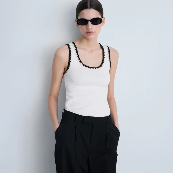 Producto - Musculosa Crochet Blanca 100 Algodón